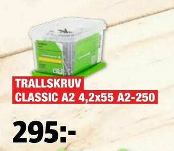 Bauhaus TRALLSKRUV CLASSIC A2 4,2x55 A2-250 erbjuda