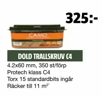 Bauhaus Dold trallskruv c4 erbjuda
