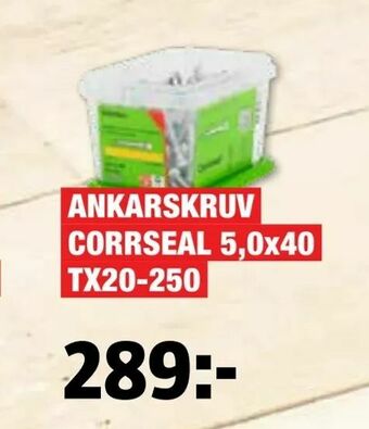 Bauhaus ANKARSKRUV CORRSEAL 5,0x40 TX20-250 erbjuda