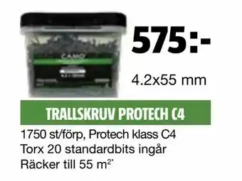 Bauhaus Trallskruv protech c4 erbjuda