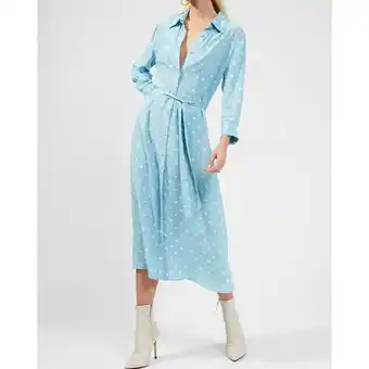 Åhléns Augustine navy blue delphine midi shirt dress dresses erbjuda