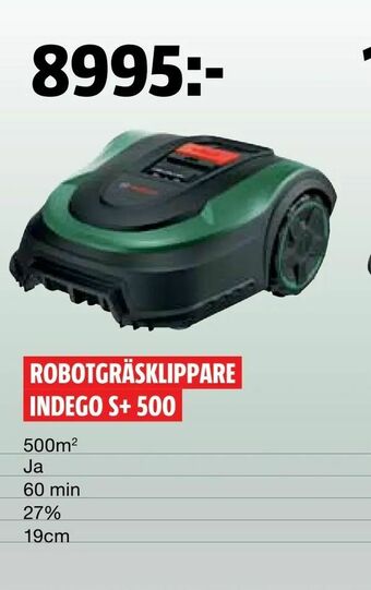 Bauhaus Robotgräsklippare indego s+ 500 erbjuda
