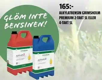 Bauhaus Alkylatbensin grimsholm premium 2-takt 5l eller 4-takt 5l erbjuda