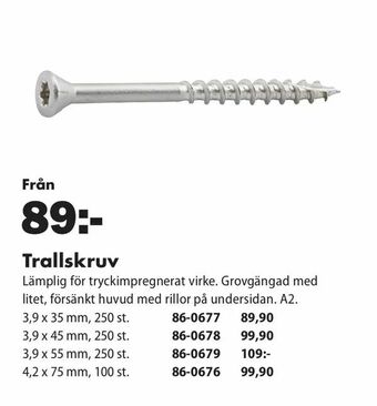Trallskruv