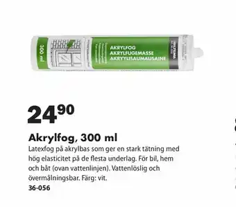 Biltema Akrylfog 300 ml erbjuda