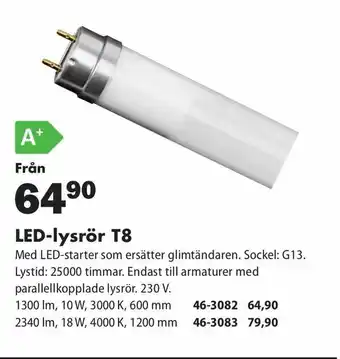 Biltema LED-lysrör T8 erbjuda