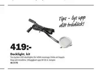 Biltema Decklight kit erbjuda