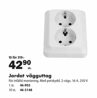 Jordat vägguttag