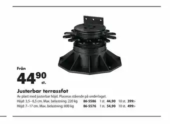 Biltema Justerbar terrassfot erbjuda