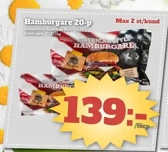 Bonum Matmarknad Hamburgare 20-p erbjuda