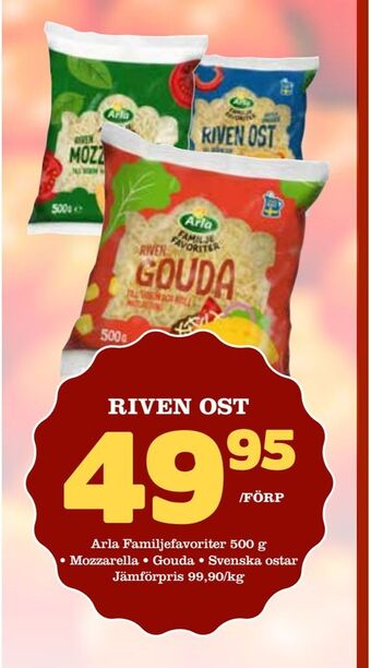 Bonum Matmarknad Riven ost erbjuda