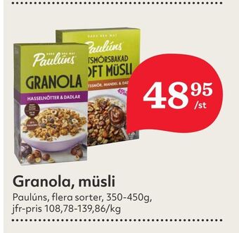 Hemköp Granola, müsli erbjuda