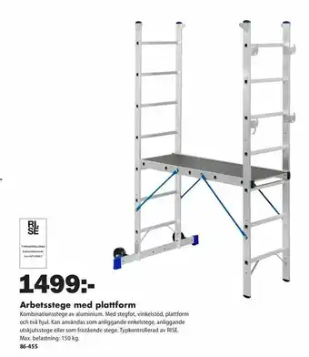 Biltema Arbetsstege med plattform erbjuda