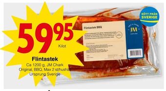 Matöppet Flintastek erbjuda