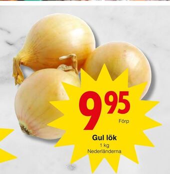 Matöppet Gul lök erbjuda