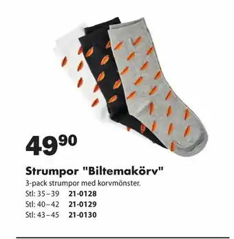 Strumpor "Biltemakörv"