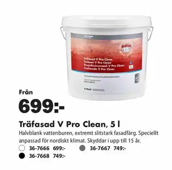 Träfasad V Pro Clean 5 l