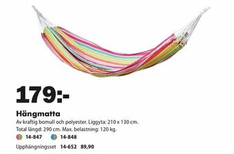 Biltema Hängmatta erbjuda