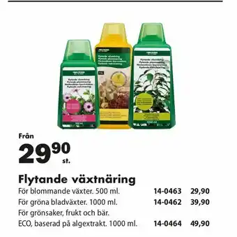 Flytande växtnäring