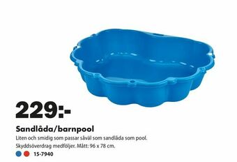 Sandlåda/barnpool