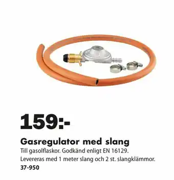 Biltema Gasregulator med slang erbjuda