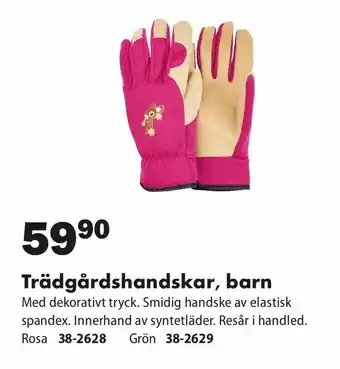 Biltema Trädgårdshandskar barn erbjuda