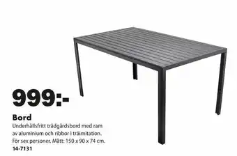 Biltema Bord erbjuda