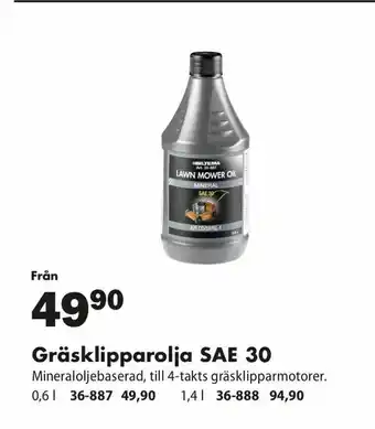 Biltema Gräsklipparolja SAE 30 erbjuda