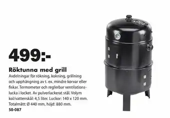 Biltema Röktunna med grill erbjuda