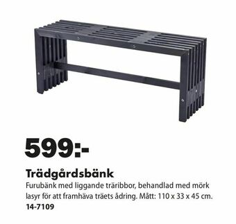 Trädgårdsbänk
