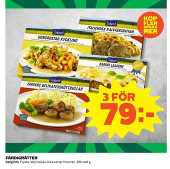 Coop Dafgårds färdigrätter erbjuda