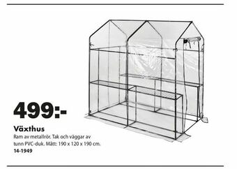 Biltema Växthus erbjuda