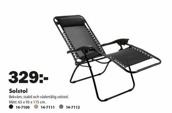 Biltema Solstol erbjuda
