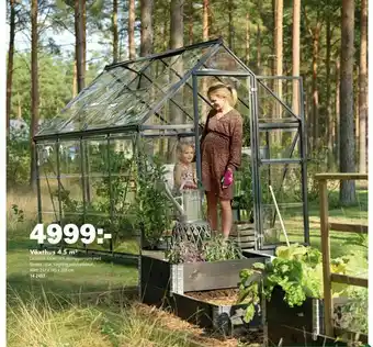 Biltema Växthus 4 ,5 m 2 erbjuda