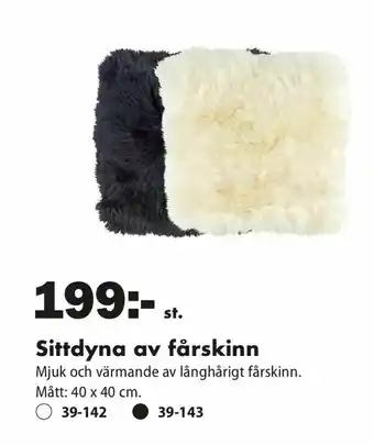 Biltema Sittdyna av fårskinn erbjuda
