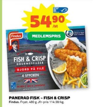 Stora Coop Fish & crisp fiskpinnar erbjuda