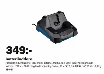 Biltema Batteriladdare erbjuda