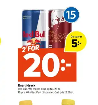Coop Extra The peach edition energidryck erbjuda