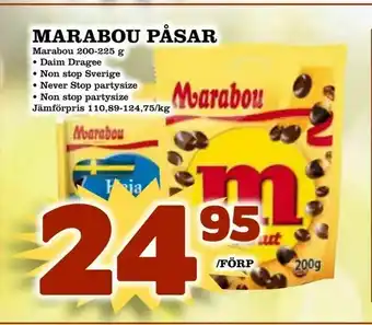 Bonum Matmarknad Marabou påsar erbjuda