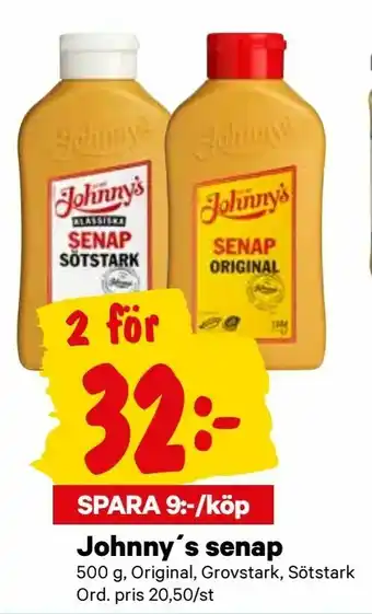 City Gross Johnny's senap erbjuda