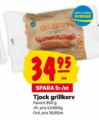 City Gross Tjock grillkorv erbjuda