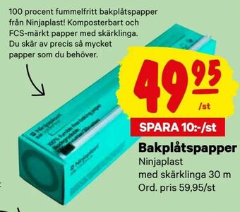 City Gross Bakplåtspapper erbjuda