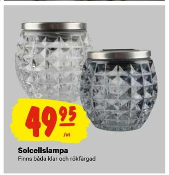 City Gross Solcellslampa erbjuda