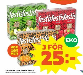Coop Forum Ekologisk fruktdryck 3-pack erbjuda