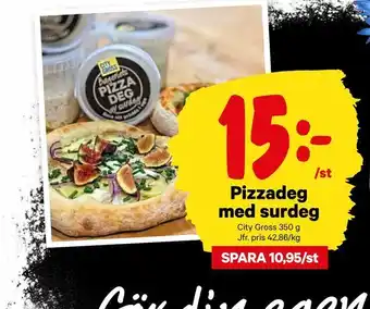 City Gross Pizzadeg med surdeg erbjuda