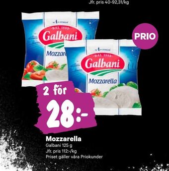 City Gross Mozzarella erbjuda