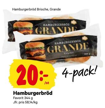 City Gross Hamburgerbröd erbjuda