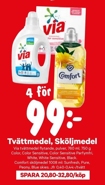 City Gross Tvättmedel, sköljmedel erbjuda