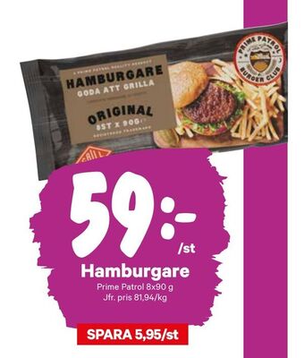 City Gross Hamburgare erbjuda