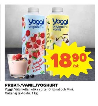 Coop Extra Frukt-/vaniljyoghurt erbjuda